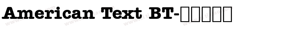 American Text BT字体转换
